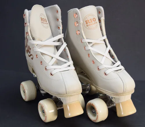 Slightly Used Rio Roller Rose Cream Roller Skates | Ladies' US6 / UK4