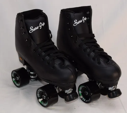Slightly Used Sure-Grip Fame Outdoor Roller Skates | Black Men's 7 (Ladies' 8)